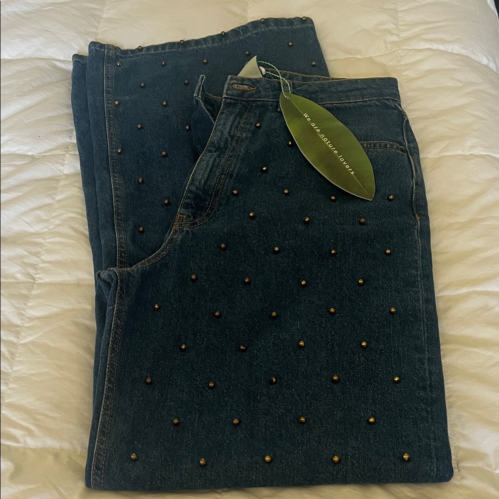 FARM Rio Blue Jeans with Gold Studs